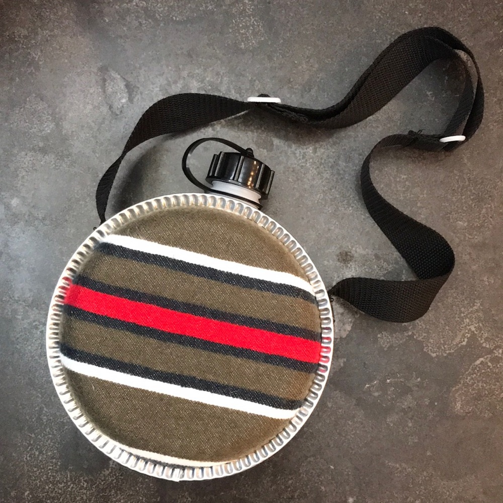 Vintage Canteen Wool Stripe Shoulder Strap
